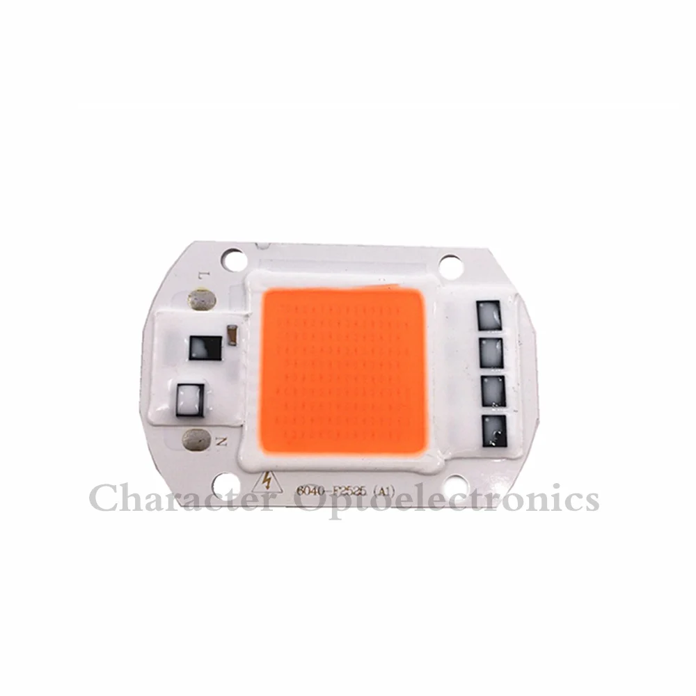 

10PCS Hot sell ac220v real full spectrum 380-840nm indoor instead sunlight actual Power 50W DIY led grow light chip
