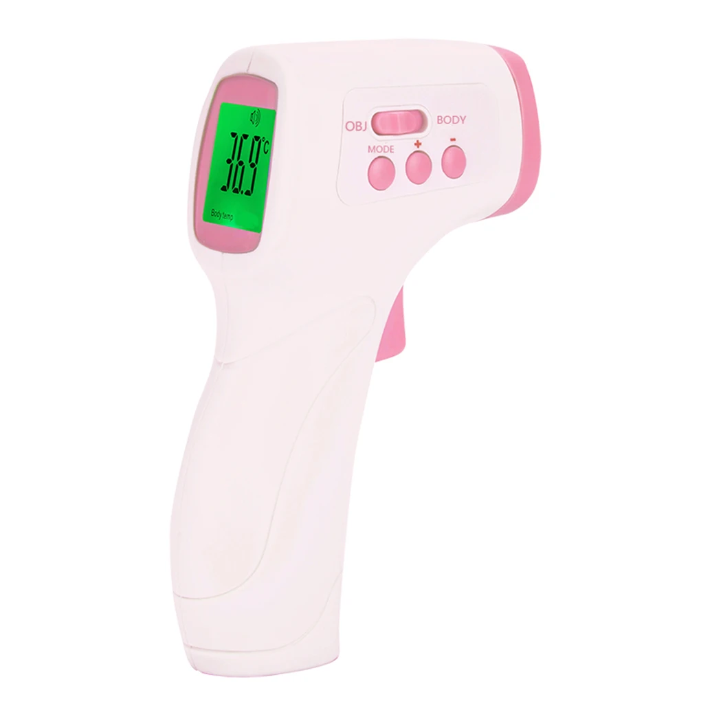 FI03 цифровой термометр детский инфракрасный Лоб бесконтактный термометр электронный ИК измеритель температуры тела - Цвет: pink