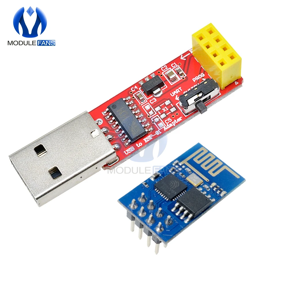 CH340 USB к ESP8266 серийный ESP-01 ESP-01S ESP01 ESP01S беспроводной Wifi разработчик плата модуль для Arduino программист адаптер - Цвет: Цвет: желтый