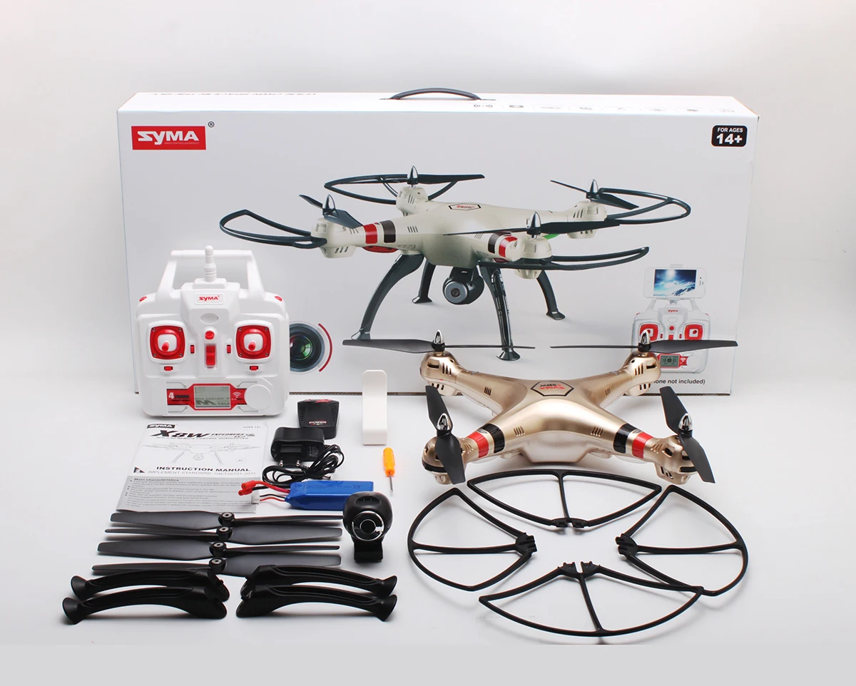 Квадрокоптер SYMA X8HW X8W обновленный FPV RC Дрон с Wi Fi камерой 2 4G 4CH 6 осевой вертолет