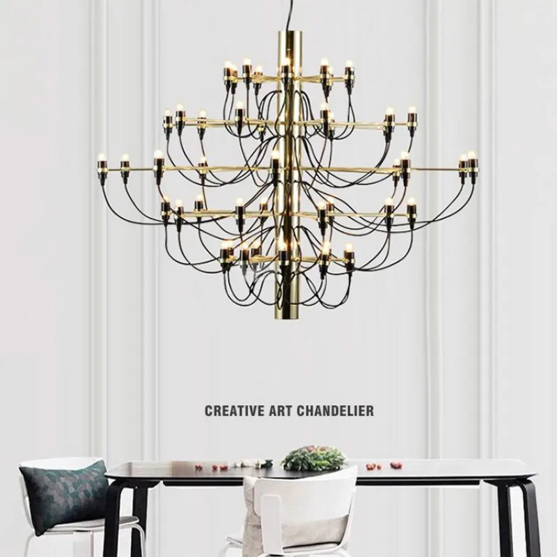 

Modern Simple Pendant Lights Led Luxury Chrome/Golden Hanging Lamp For Livingroom Restaurant Parlor Villa Indoor Home Lighting