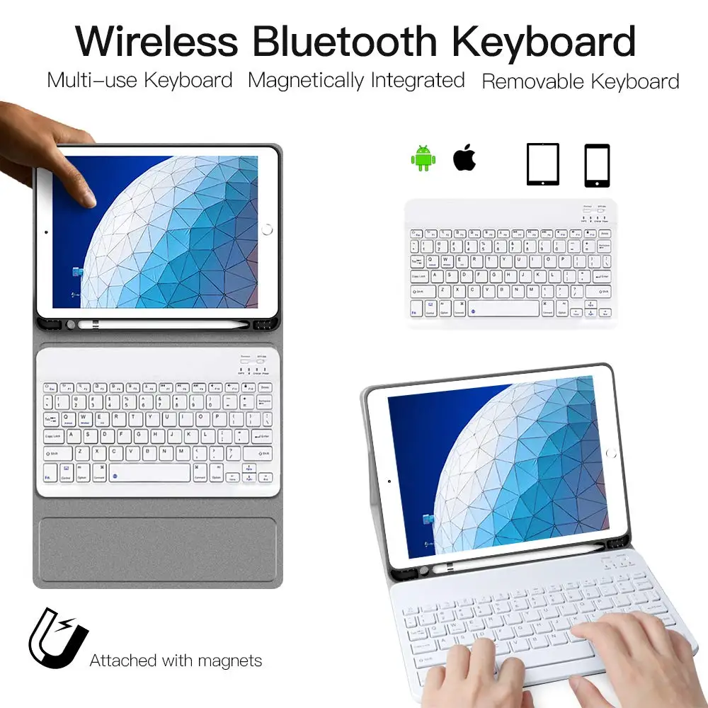 Чехол для нового iPad Air 3 10 5 2019 Bluetooth клавиатура с держателем стилуса подставка