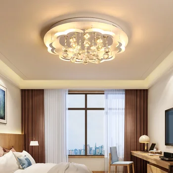 

simple led ceiling light modern crystal led ceiling lamp bedroom Living room light personality room restaurant lighting wl320212