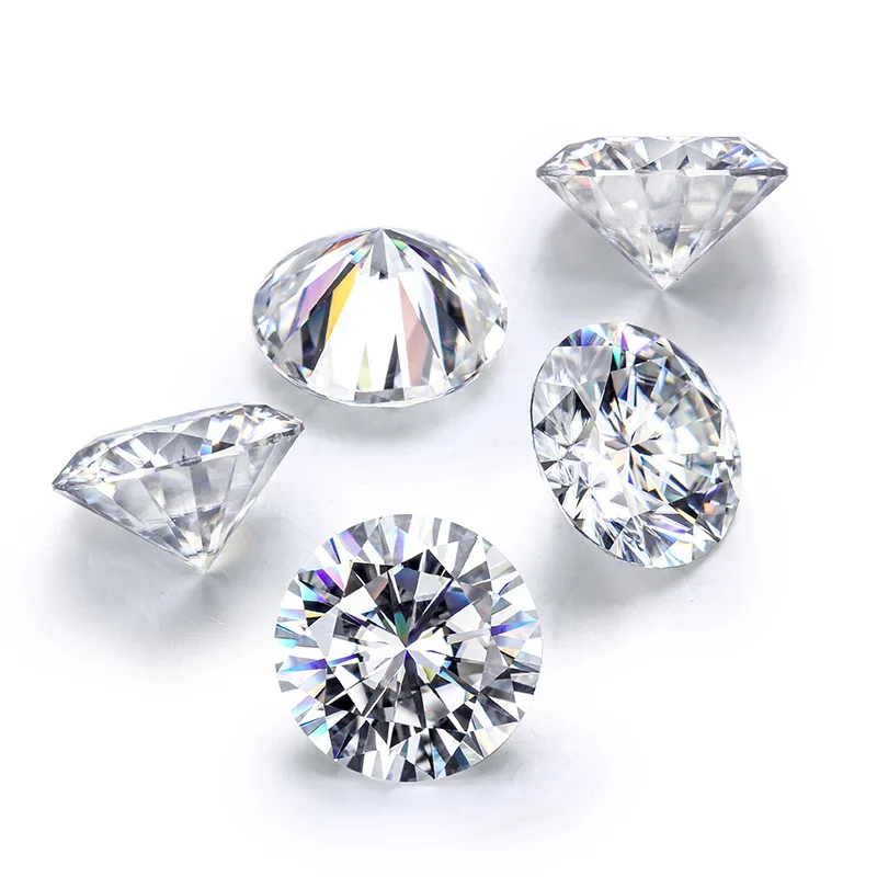 BOEYCJR 1.2ct 7 мм D цветной круглый блестящий Ограненный моиссанит Свободный Камень VVS1