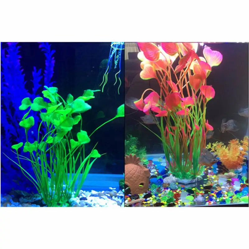 40 см искусственные аквариумные растения водный аквариум с травой Декор украшение аквариума орнамент ландшафтное украшение
