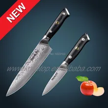De lujo de 67 capas de acero de Damasco VG10 Japonesa chef cuchillo de cocina set cuchillos de la Fruta con Remache Mosaico