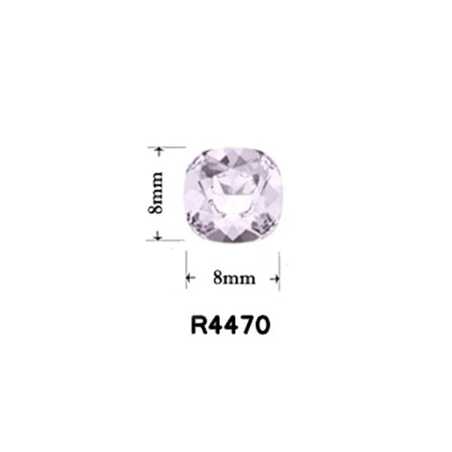 12 шт. Navette, cube, Rivoli, Drop, квадратные 3D украшения для дизайна ногтей, Хрустальные стеклянные ювелирные изделия, алмазные Стразы для ногтей - Цвет: R4470 Square 8mm