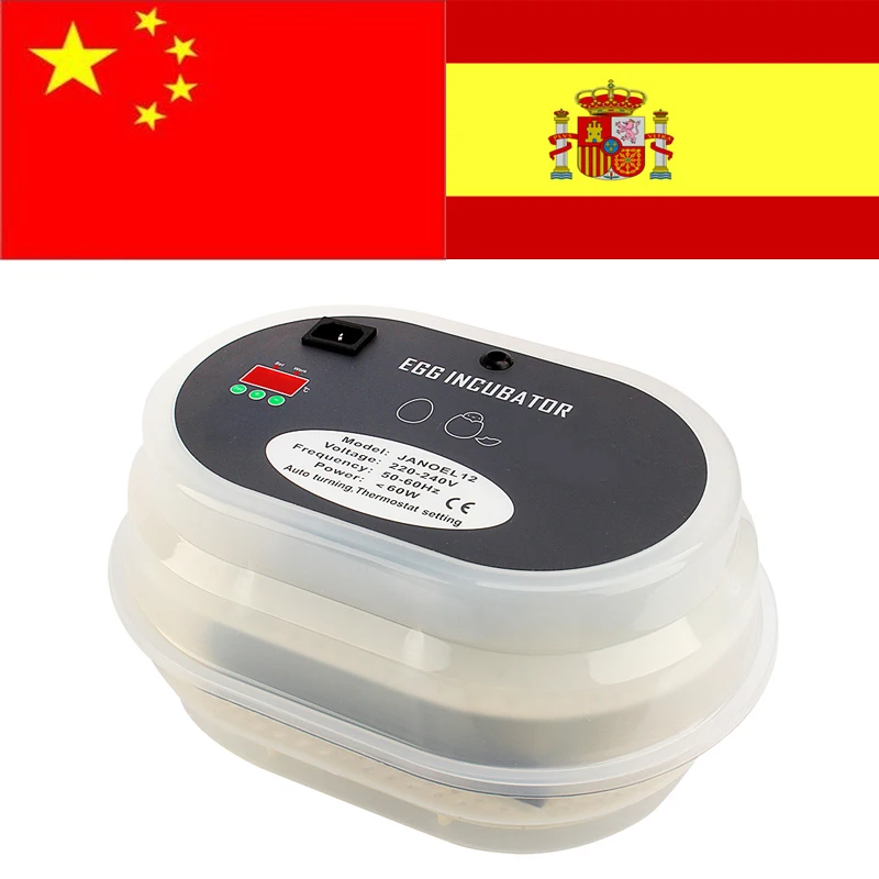

Digital Poutry Quail Egg Incubaor 9 Eggs Duck Egg Incubators Automatic Chicken Incubator Hatcher