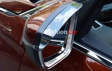 Для Peugeot 3008 GT 2016 2017 2 шт./компл. Chrome Непромокаемые Зеркало Заднего Вида Брови Лезвие Щит Рама
