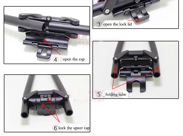 Superlight AL6061ergotec складной ручке MTB горный велосипед регулируемый руль сделано в TW 25,4 мм rest изгиб TT бар