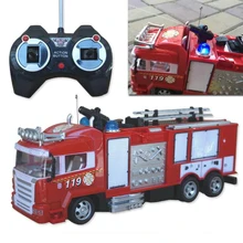 4channel 2 4G radio controlled car simulation remote control fire engine fire truck with spray function