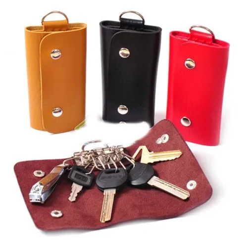 

1PCS New High Quality Fashion Style Solid Key Wallets Bag Unisex Mini PU Leather Car Housekeeper Holders