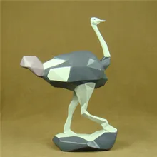 Moda Avestruz Estátua Abstrata Geométrica Resina Ornamento Artesanato Mobiliário para Decoração de Casa e Presente do Festival Da Vida Selvagem