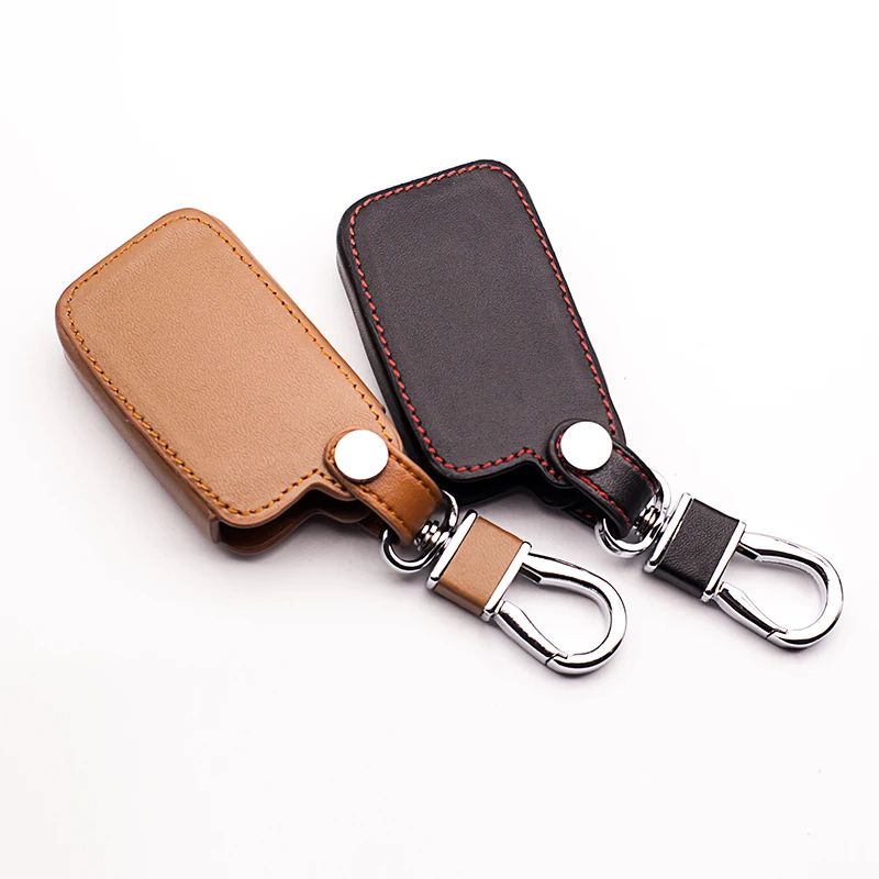 Fob Key Leather Car Key Holder Case Cover For TOYOTA Camry Highlander Crown Prado Land Cruiser Hilux Prius key case key case cover car key shell
