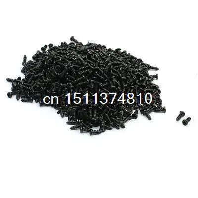 

1000 Pcs 5/64" Dia 15/64" Length Thread Cross Head Self Tapping Screw Black