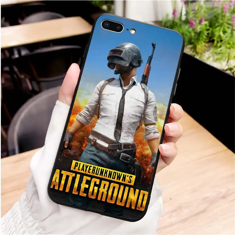 PlayerUnknown's Battlegrounds PUBG Мягкий Силиконовый ТПУ чехол для телефона для iPhone MAX XR XS X10 5S 5SE 6 6S 6 6splus 7 8 7 8Plus - Цвет: TPU