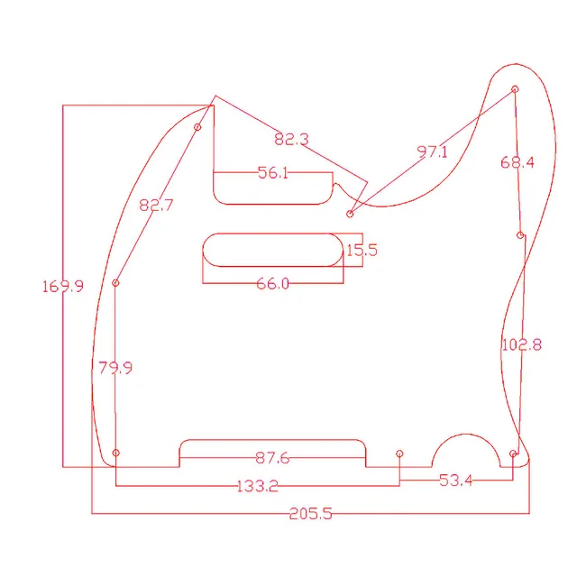 KAISH 8 Hole Tele Metal Guitar Pickguard Aluminum Scrach Plate for USA//Mexican Fender Telecaster Silver