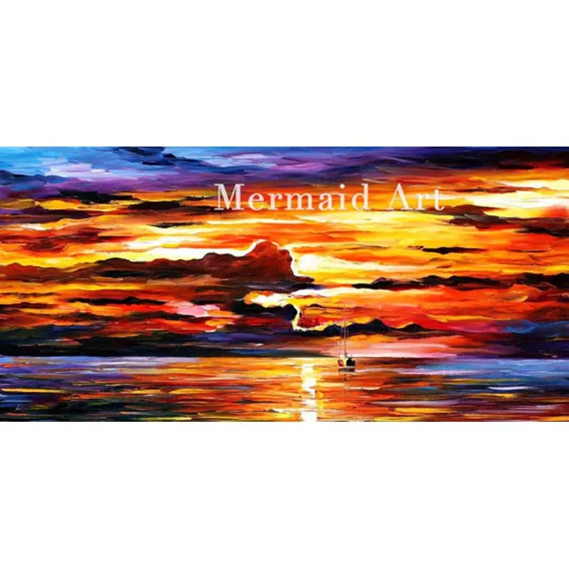 

Hand Painted Oil Painting Morning After The Storm On Canvas For Abstract Palette Knife Painting Living Room Wall Decor Fine Art