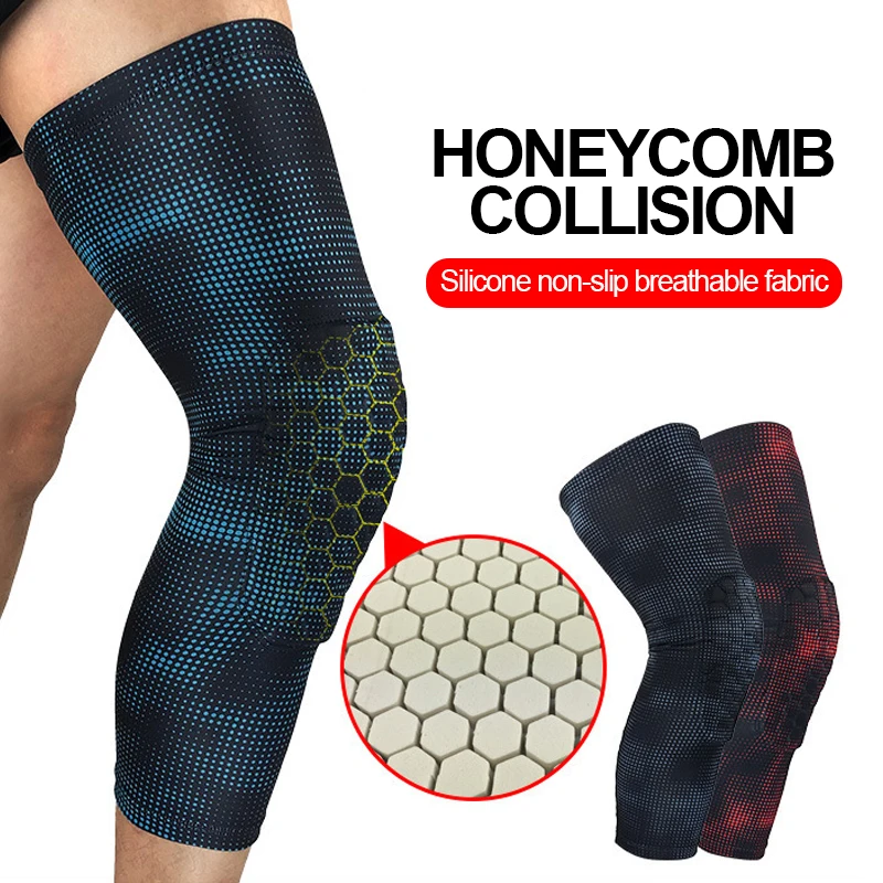 

1PCS Breathable Sports Football Basketball Knee Pads Honeycomb Knee Brace Leg Sleeve Calf Compression Knee Support Protection