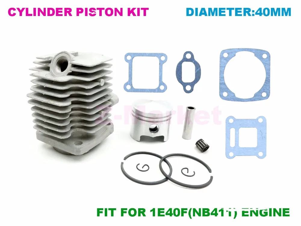 

Cylinder Piston With Gasket for ROBIN NB411 Brush Cutter.Grass Trimmer.Lawn Mower. Weed Eater Engine Garden Tools Spare Parts