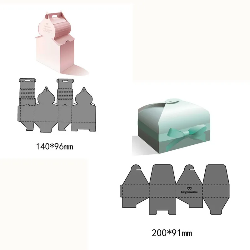 

Gift Box Metal Cutting Dies for DIY Scrapbooking Album Paper Craft Creative Paper Cut Stamps and Dies New