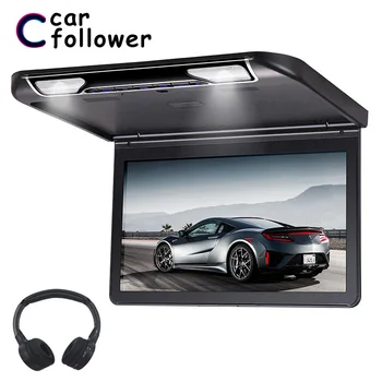 

Caroad 13.3 Inch Car Ceiling Mount Flip Down Roof Monitor Full HD 1920*1080 Screen MP5 Player With HDMI USB SD IR FM Transmitter