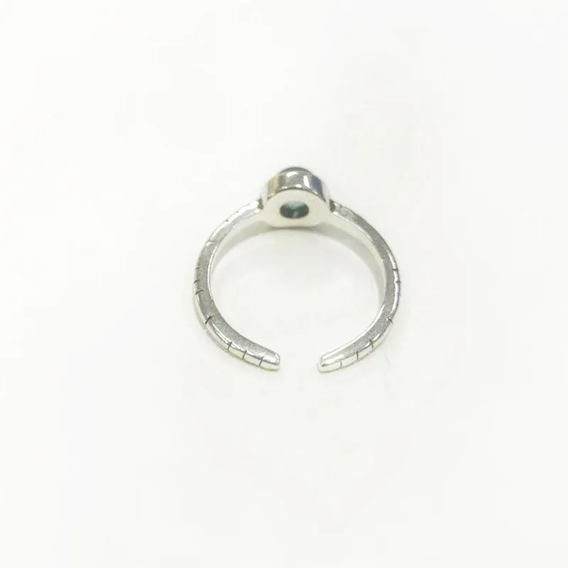 Винтажные 925 пробы серебряные кольца с синим кристаллом для женщин обручальные ювелирные изделия в стиле бохо античные кольца подарки для девушек
