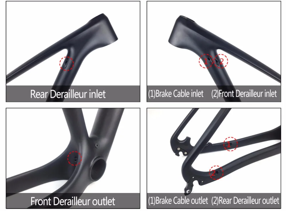 Discount T1000 Full Carbon Fiber MTB Bike Framesets, 27.5er 29er MTB Mountain Bicycle Carbon Frame+Fork+Seatpost+Handlebar+Stem PF30 12