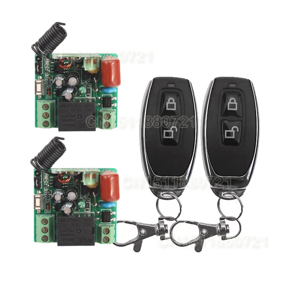 

AC220V 1CH RF Wireless Remote Control Light Switch System,315/433 MHZ , Learning code Add controller