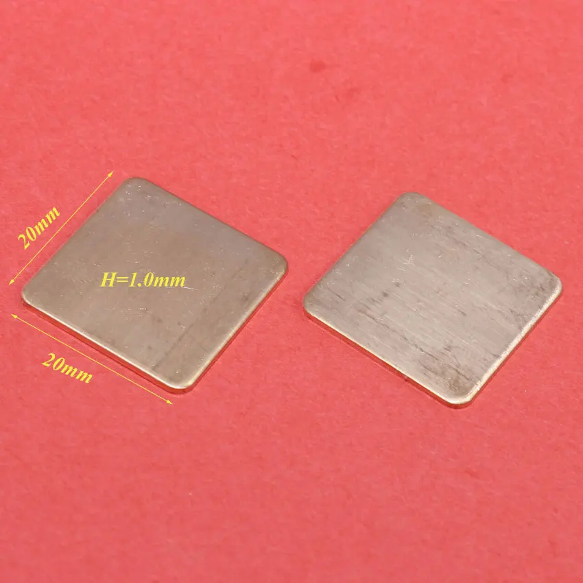 5PCS 20x20x1.0mm DIY Copper Shim Heatsink thermal Pad Cooling for