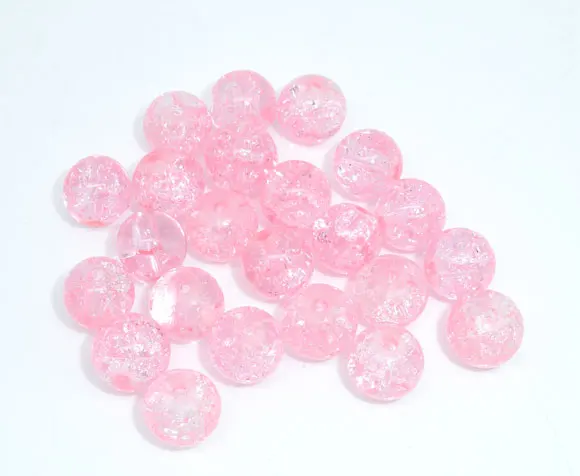 DoreenBeads Стеклянные Бусины круглые розовые хрустальные около 8 мм(3/") Диаметр, отверстие: около 1,2 мм, 45 шт. Новинка