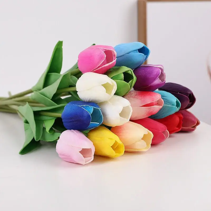 1 шт. PU латексные тюльпаны искусственные цветы букет настоящий тюльпан искусственный Para Decora мини для дома свадебные декорации цветок