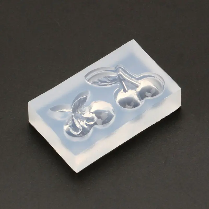 

Cute Cherry Hairpin Earrings Pendant Silicone Resin Mold Jewelry Making Tools