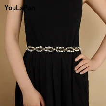 Youlapan SH115 Для женщин свадебный пояс-кушак лоза свадебные ленты кристаллами Свадебные створки аксессуары тонкий Ремни свадебные пояса