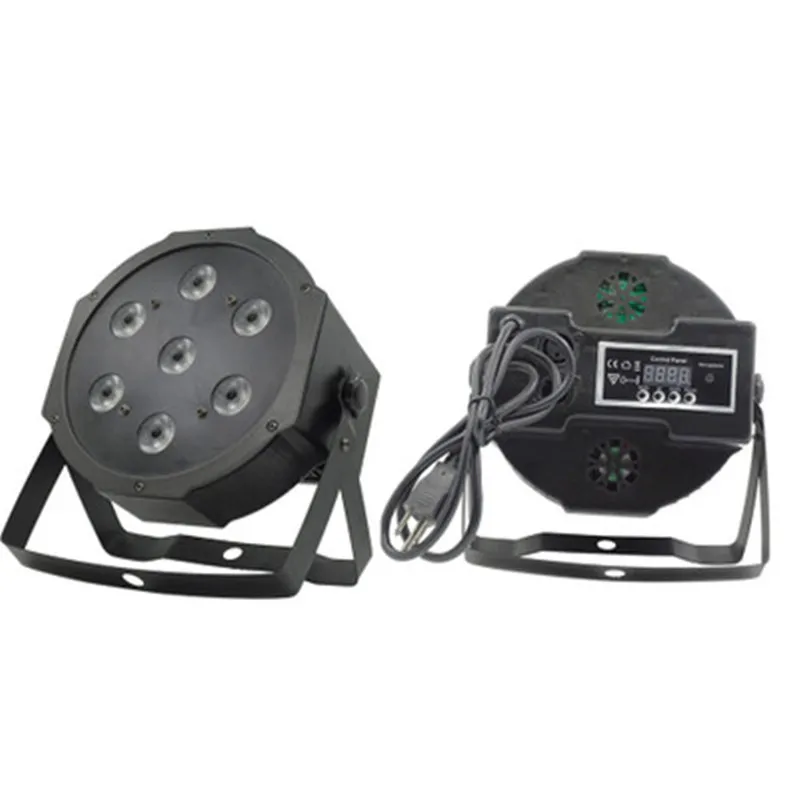 4 шт. LED Par 7x12 Вт RGBW 4в1 luce della lavata di Lusso контроллер DMX Led плоский Luci dj|Эффект освещения