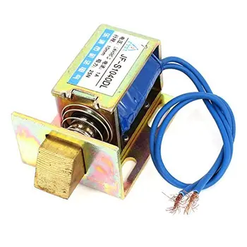 

JF-1040DL Open Frame Pull Type Door Lock Solenoid Electromagnet DC 6V 12V 24V 1A 10mm Stroke 25N 2.5Kg 5.5Lb Force JF-1040DL