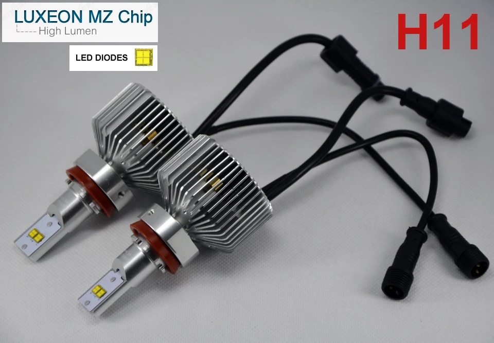 1 Set H11 90w 9000lm Philip Lumiled Auto Headlight Lamp Luxeon Mz Chip Xenon White 6500k Truck 45w 4500lm H4 H7 H8 H9 H13 9005 H11 Headlight H11 Blueh4 Bi Xenon Installation Aliexpress