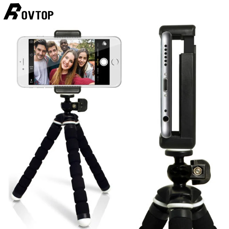 

Rovtop Universal Mini Octopus Tripod Stand Flexible Tripod For Smartphone Dslr And Camera Table Desk Phone Holder Stand