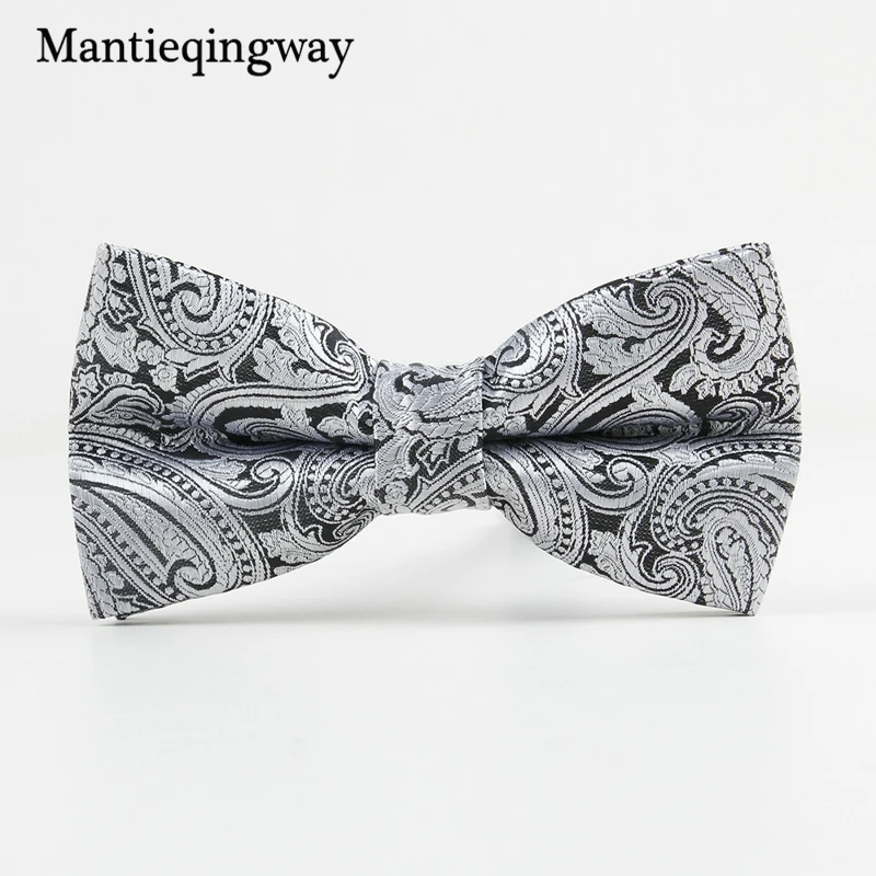 Mantieqingway для мужчин цветочный галстук бабочка с принтом нашейные аксессуары Шея