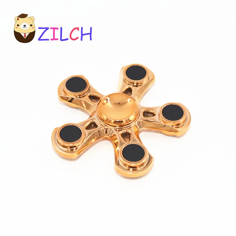 

EDC Gold Import High-speed Copper Bearing Fidget Finger Spinner Hand Spinner Gyro EDC ADHD Rotation Time Long Anti Stress
