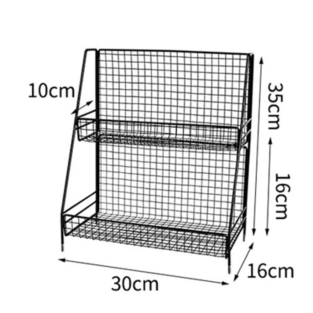 Домашний Органайзер Железный искусства для хранения косметических принадлежностей, многофункциональный 2 слоя корзина для хранения полки Кухня для хранения инструментов Ванная комната Настольный Органайзер