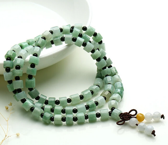 

1632 New Natural A Grade Chinese Jade/Jadeite Beads Necklace