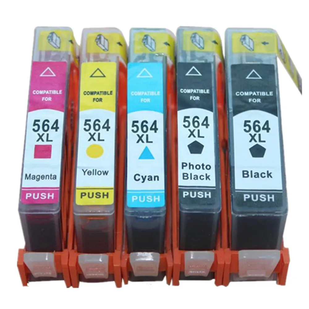 5 x 564 564XL Ink Cartridges Replacement For HP HP564 XL HP564XL