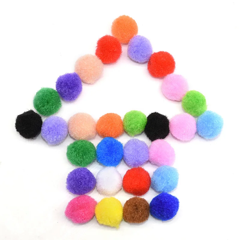 30mm 100/200pcs Multicolor Plush Ball Kids Favors DIY Handmade Pompom Fur Balls Craft for Kindergarton Nursery Party Supplies 8