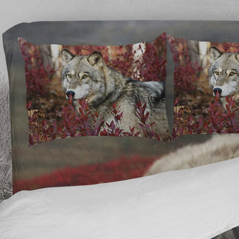 Wongsпостельные принадлежности бренд 3D волк животных пододеяльник постельное