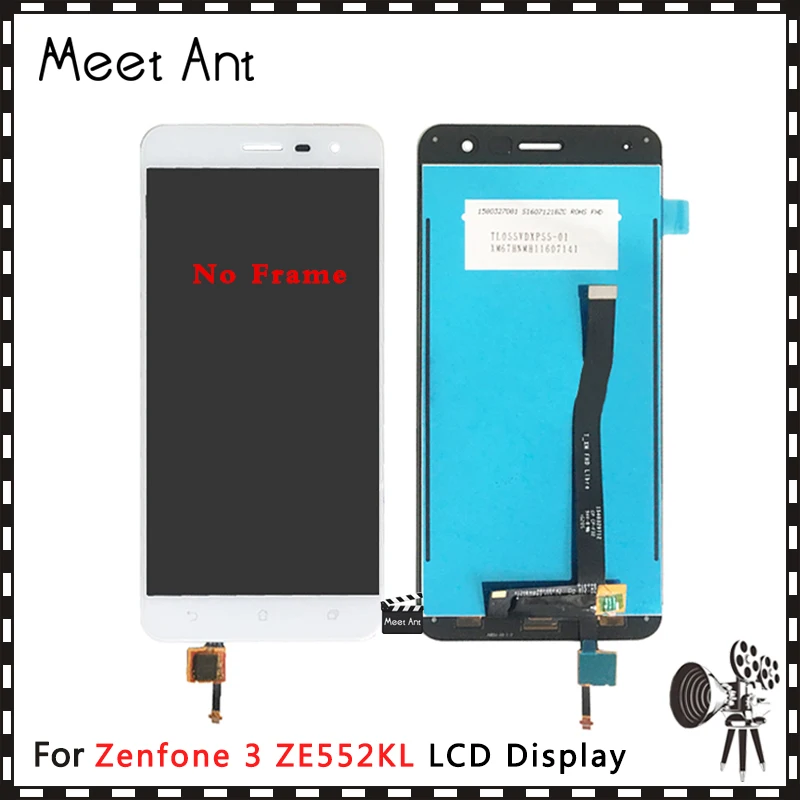 High Quality 5.5'' For ASUS Zenfone 3 ZE552KL LCD Display Screen With Touch Digitizer Assembly Black White | Мобильные
