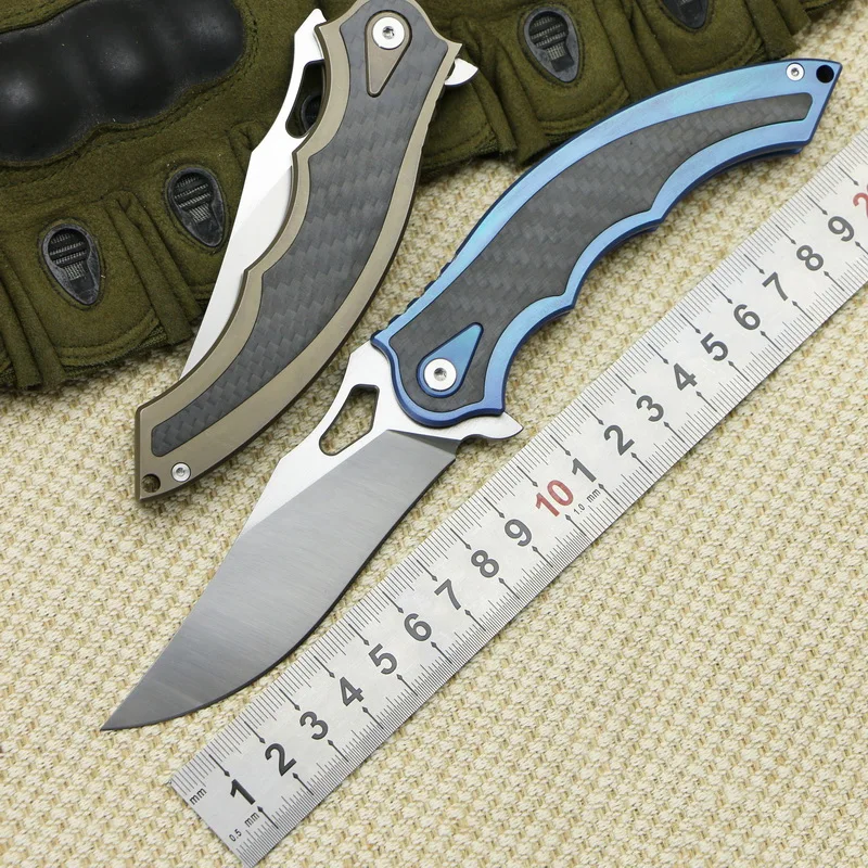 

DICORIA YI CLAW M390 blade ball bearing Flipper folding knife titanium handle outdoor survival camping pocket knives EDC tools