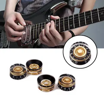4Pcs Guitar Volume Control Knobs Speed Volume Tone Control Knobs For Gibson Les Paul Electric Guitar Portable Tools
