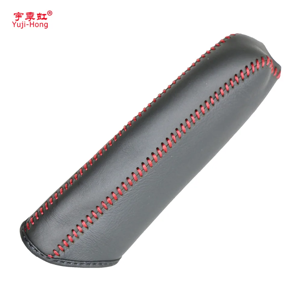 Yuji-Hong Car Handbrake Covers Case for Toyota Corolla 2007- Genuine Leather Cover Car Styling Handbrake Grips Black