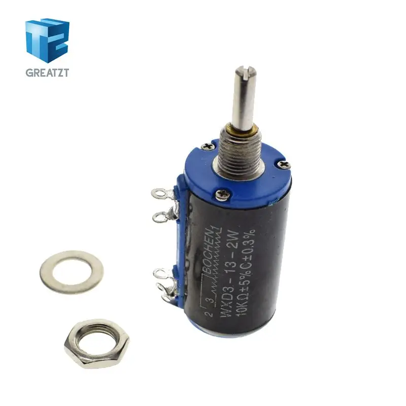 

1pcs TZT WXD3-13-2W 100 200 220 470 680 R Ohm 1K 2.2K 3.3K 4.7K 5.6K 6.8K 10K 22K 33K 47K 100K Ohm Wirewound Potentiometer